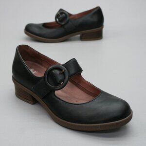 Dansko 39 Ladies 8.5-9 Brandy Black Burnished Leather Mary Jane Hook Loop Shoes